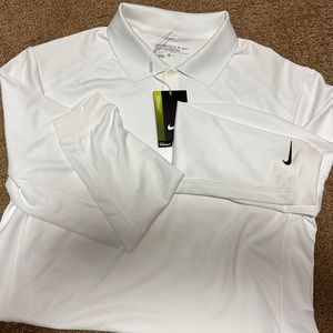 NWT Nike Golf DriFit white long sleeve shirt